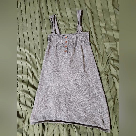 Gray Ribbed Volcom Mini Dress - Picture 1 of 6